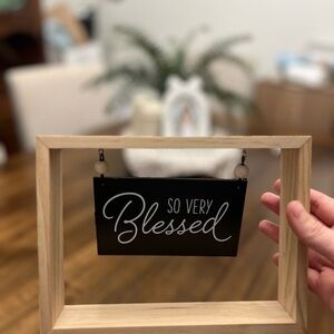 Rustic Wooden Frame with Black 'So Very Blessed' Sign
